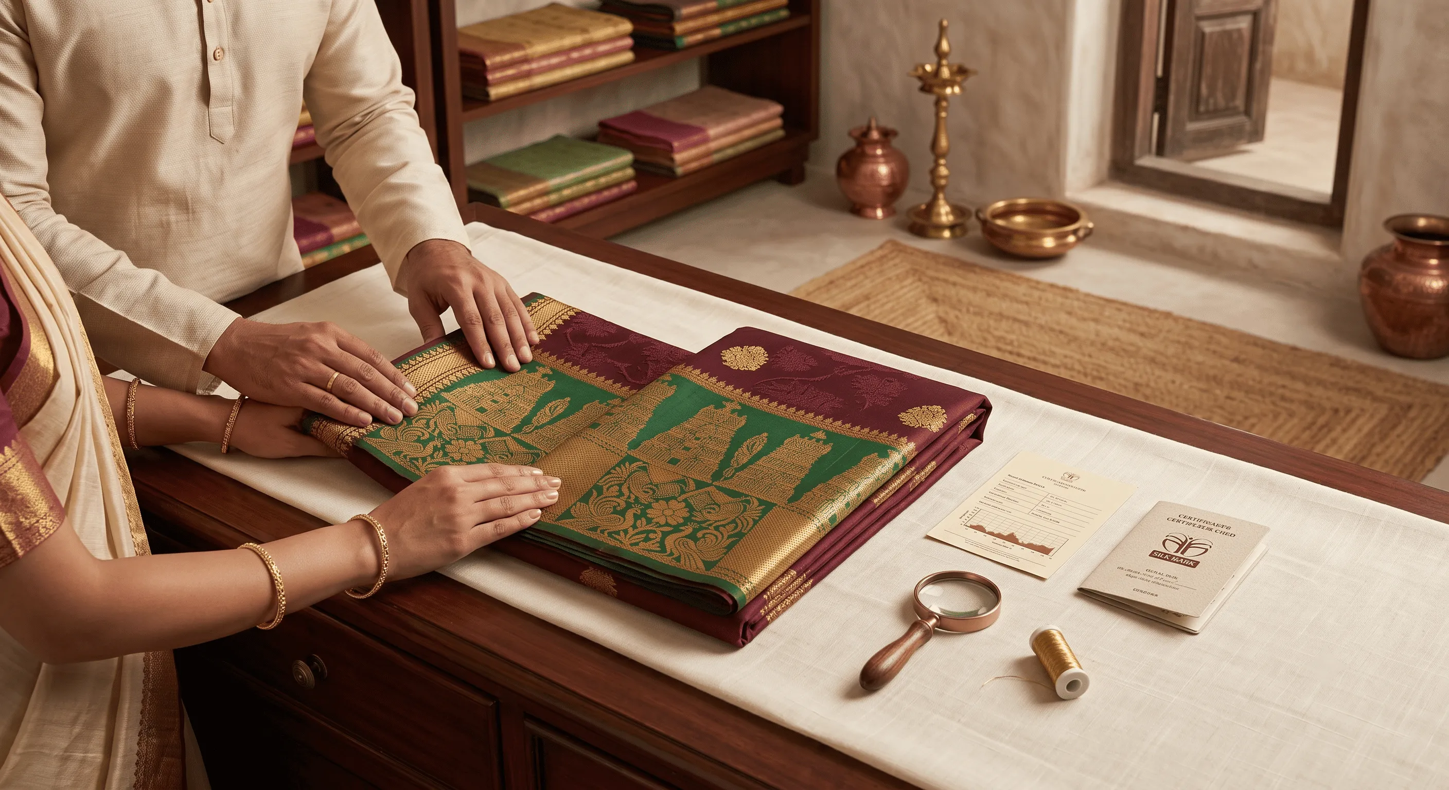 How to Identify Pure Kanjivaram Silk: A Practical Buyer’s Guide