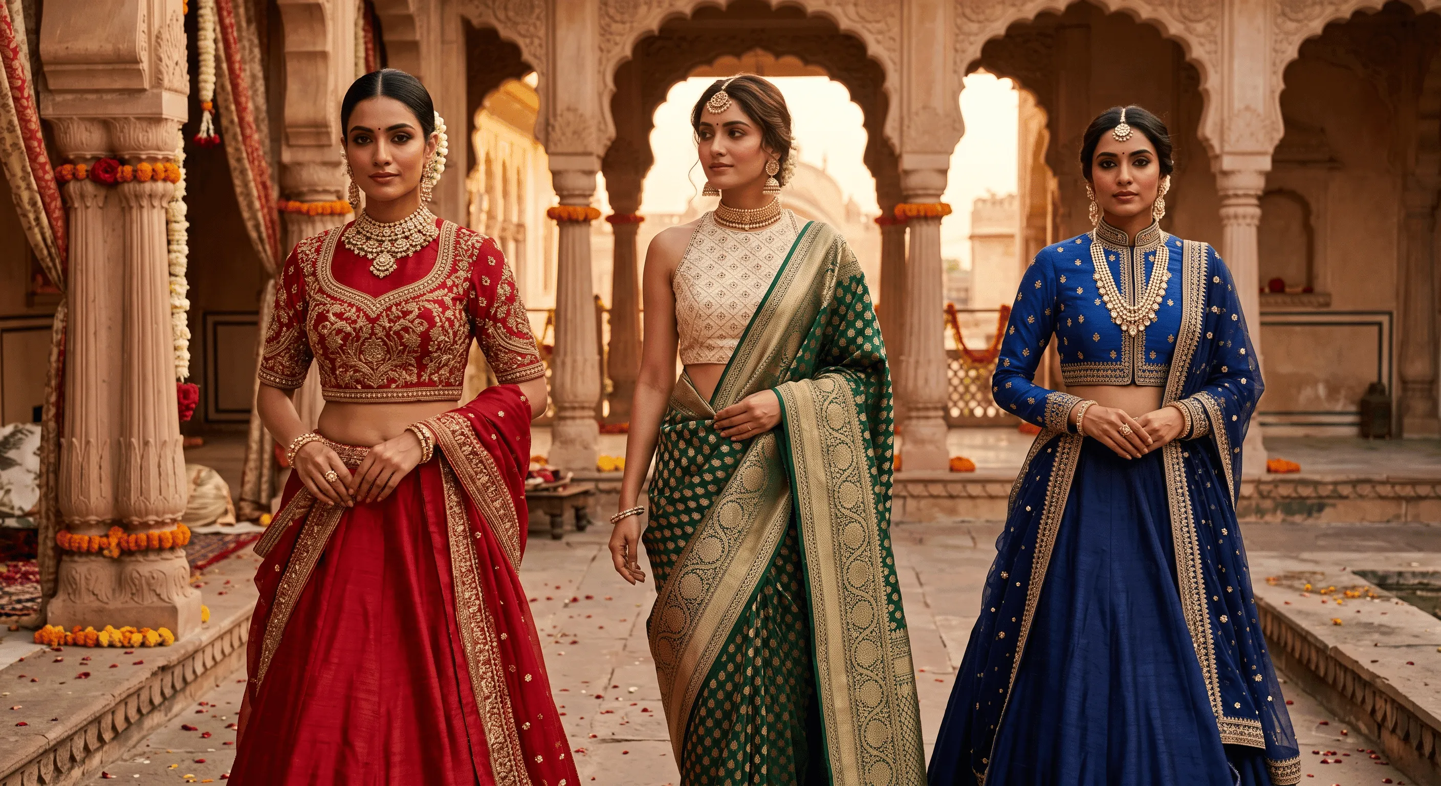 High Neck Blouse & Choli Designs for Weddings — Blouse Designs styling guide