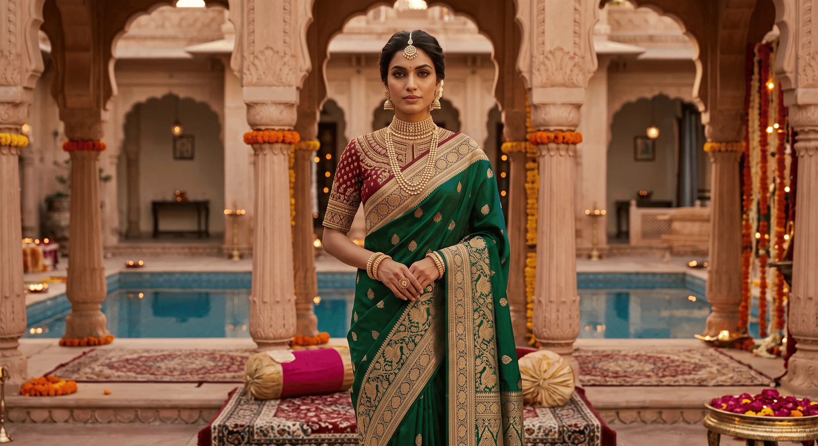 High Neck Blouse & Choli Designs for Weddings