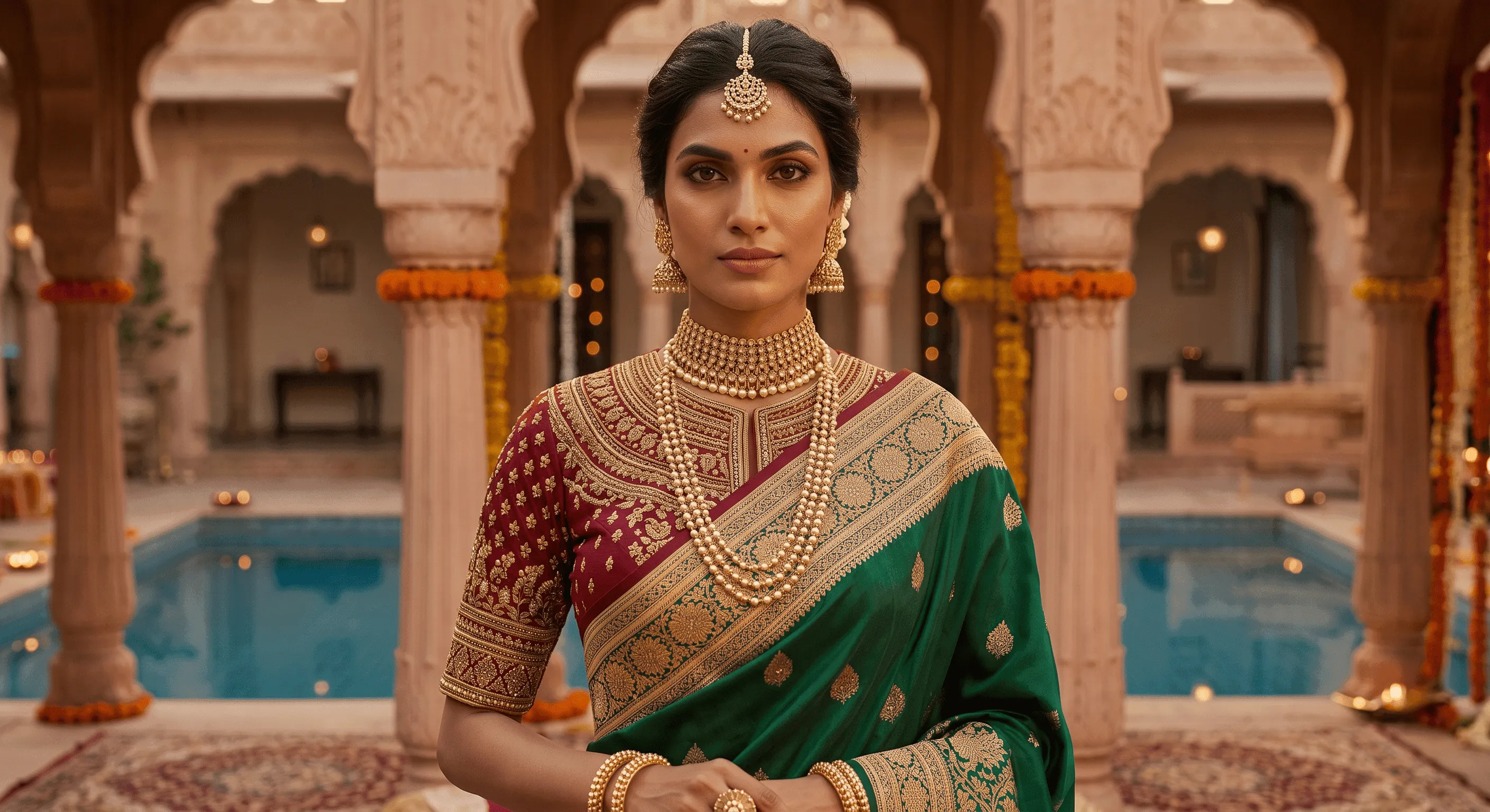 High Neck Blouse & Choli Designs for Weddings