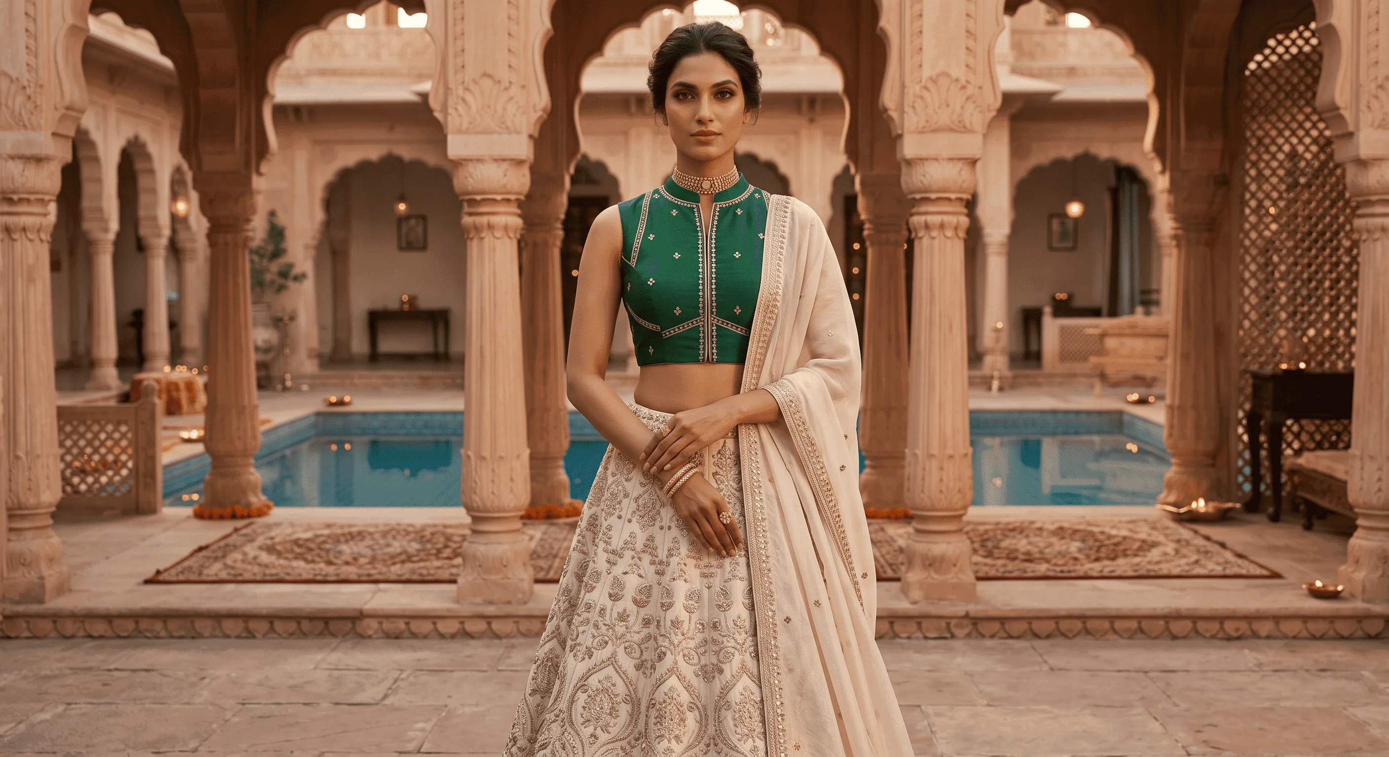 High Neck Blouse & Choli Designs for Weddings