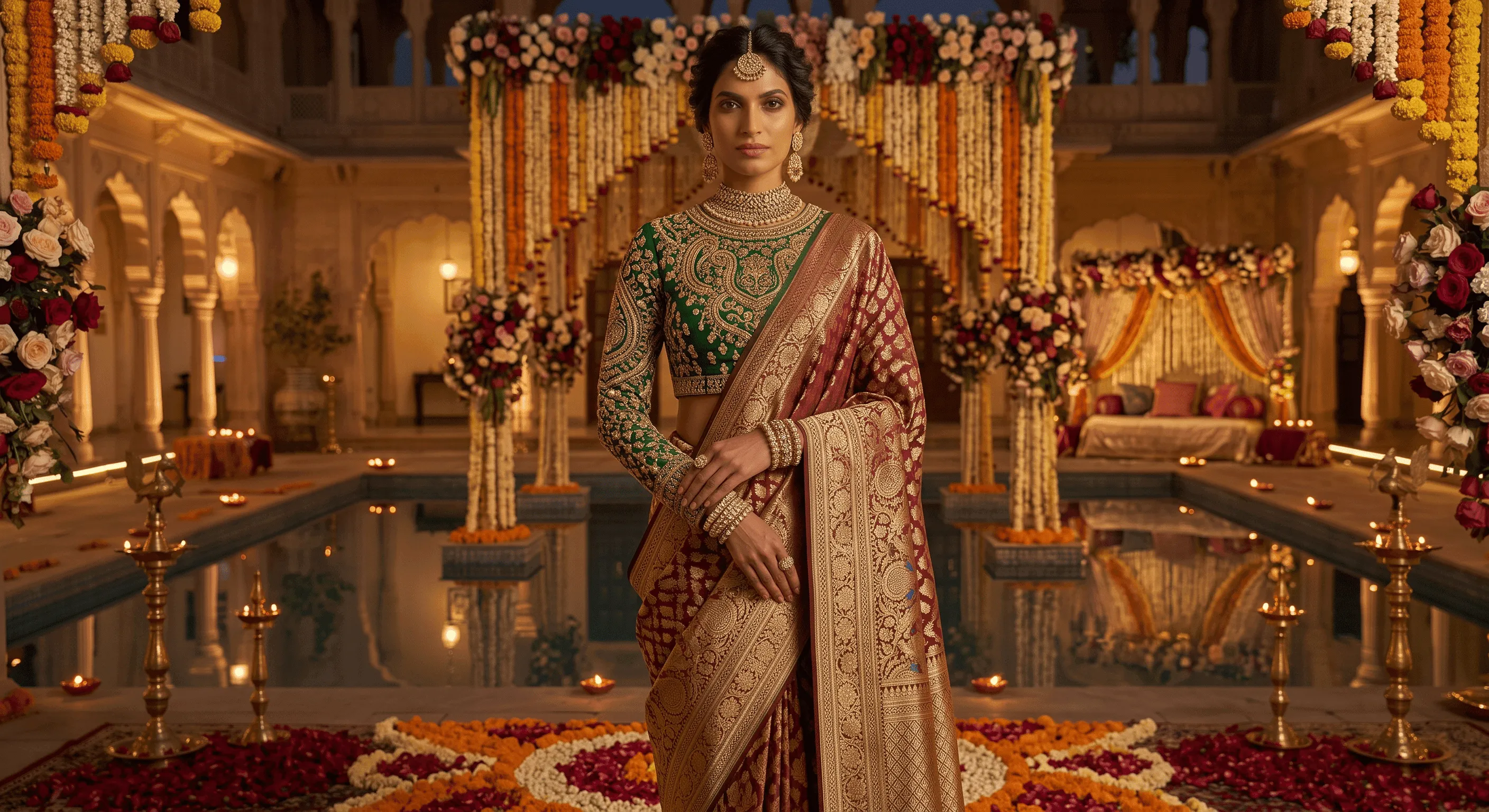 High Neck Blouse & Choli Designs for Weddings