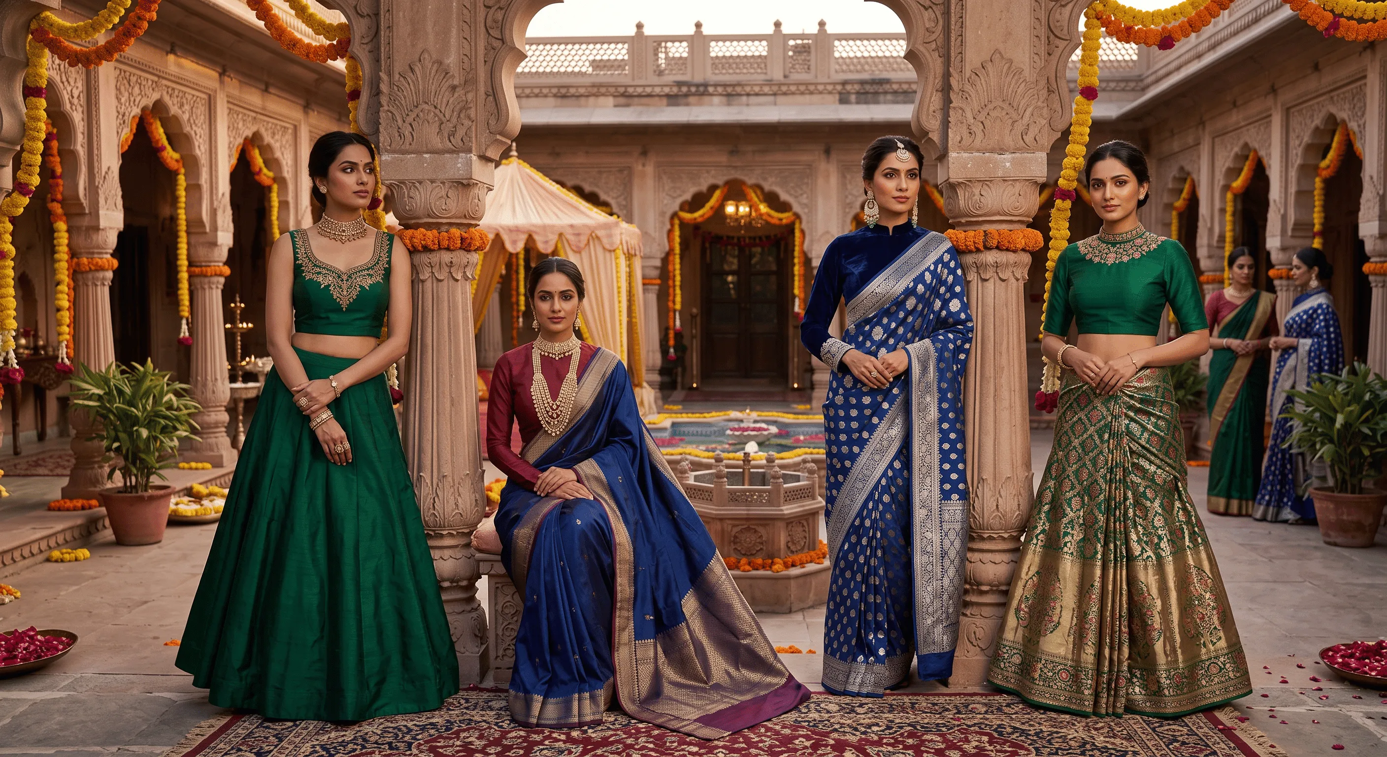 High Neck Blouse & Choli Designs for Weddings