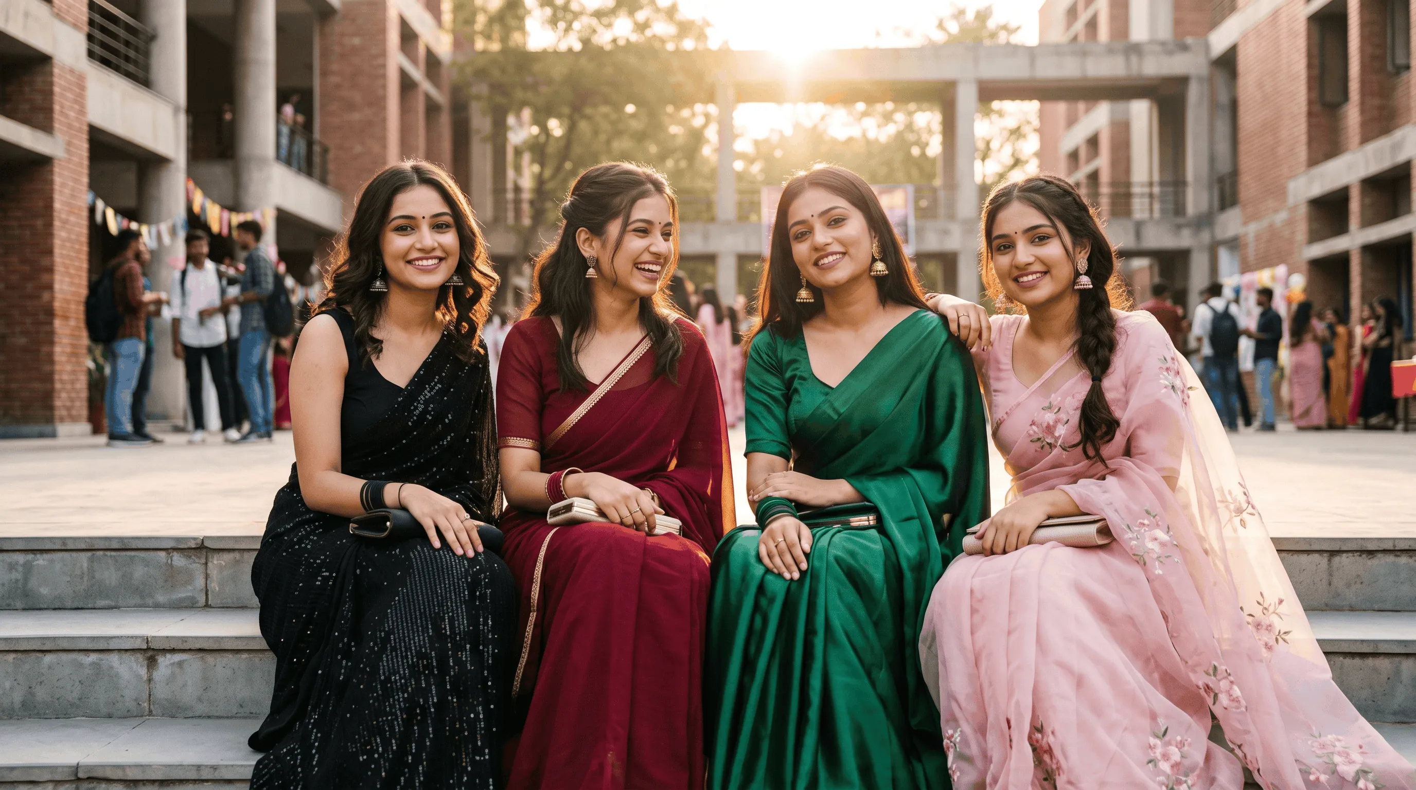 Farewell Saree Ideas for School and College Girls – Girls' Ethnic Wear guide