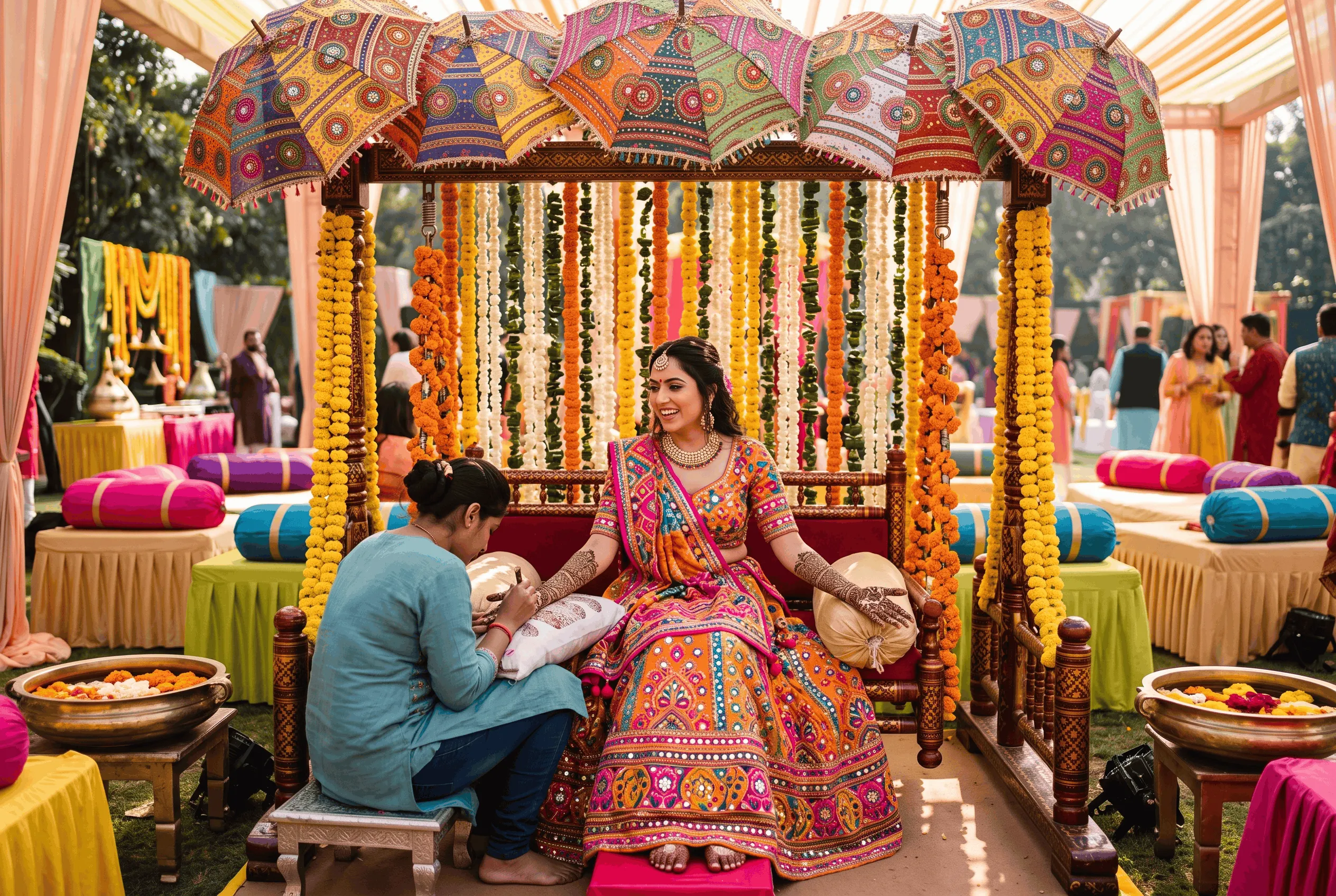 bride-mirror-work-mehendi-lehenga.jpg