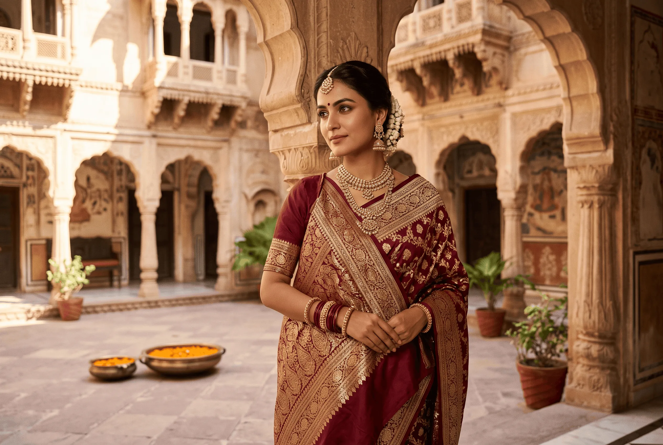 North Indian Saree Draping Styles: Seedha Pallu, Nivi & More – Draping Styles guide