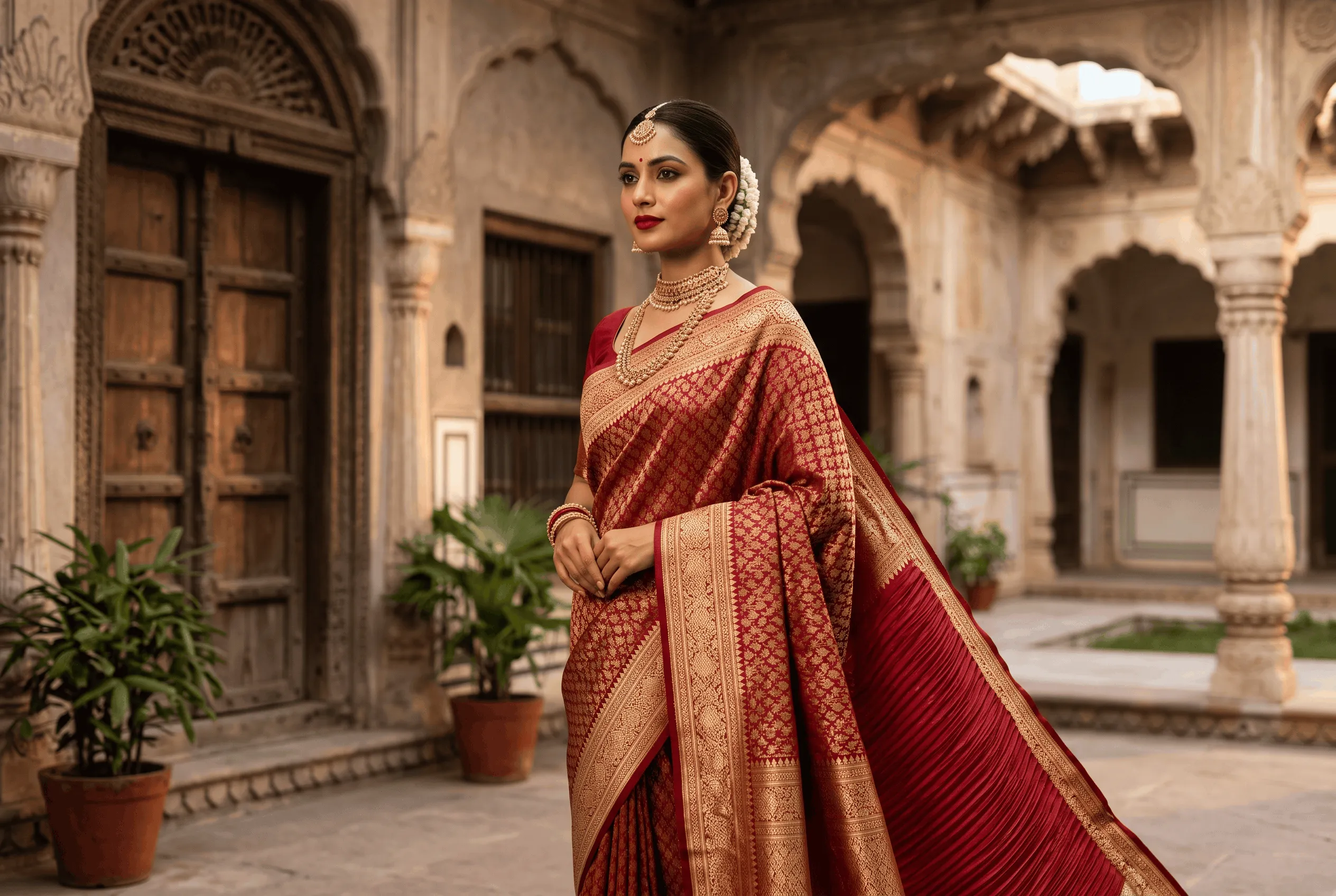 How to Drape a Banarasi Saree (Step by Step) – Banarasi Silk guide